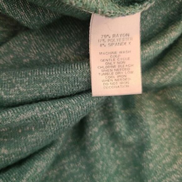 Loft Drawstring Dress, Teal Green Blue Short Sleeve, Women's Medium - Picture 4 of 4